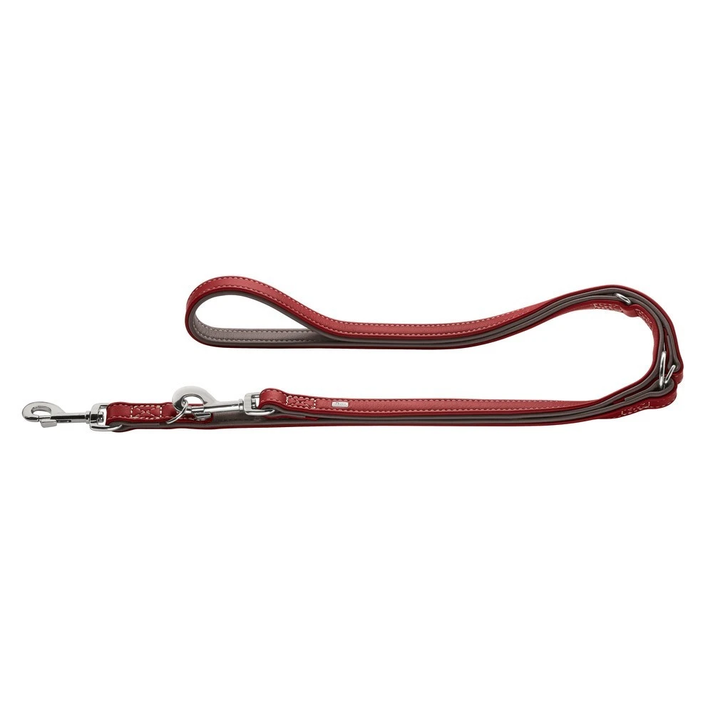 Hunter Hundesnor Canada Elg læder line 15mm Rød